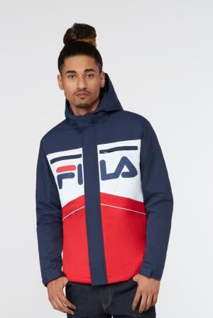 FILA Linden Jackets Navy / White / Red,Mens Clothing | CA.VHAOCF502